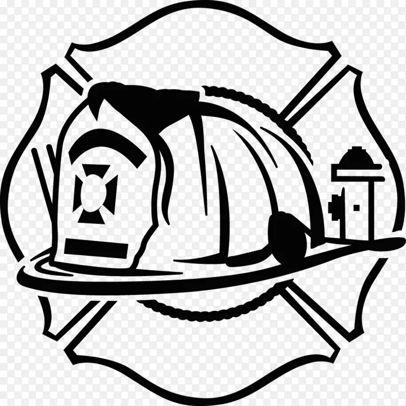 裁剪艺术消防队员头盔形象-消防队员