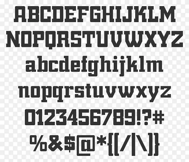 平板衬线字体和字体.透明无Unicode字体无衬线