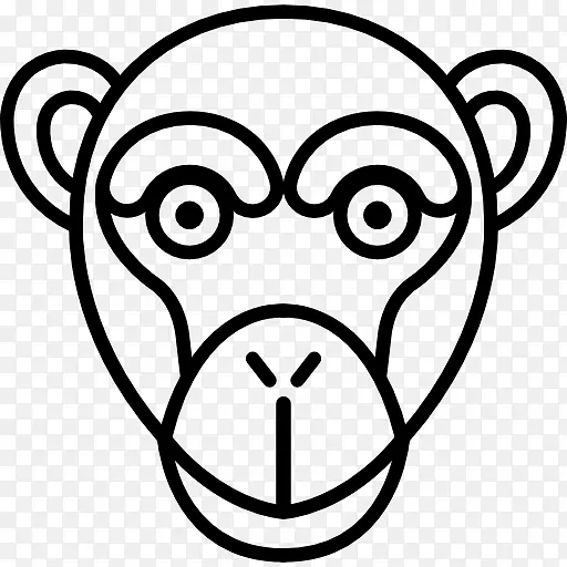 着色书画猴子剪贴画猴子