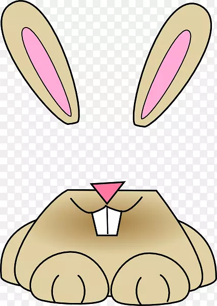复活节兔子着色书兔画卡通-兔子耳朵