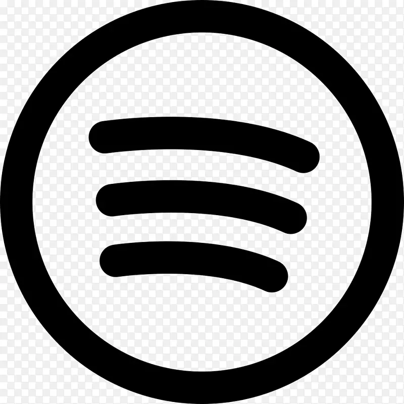 图形Spotify徽标剪贴画黑白Spotify标志