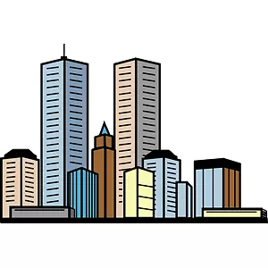摩天大楼剪贴画-城市景观剪贴画