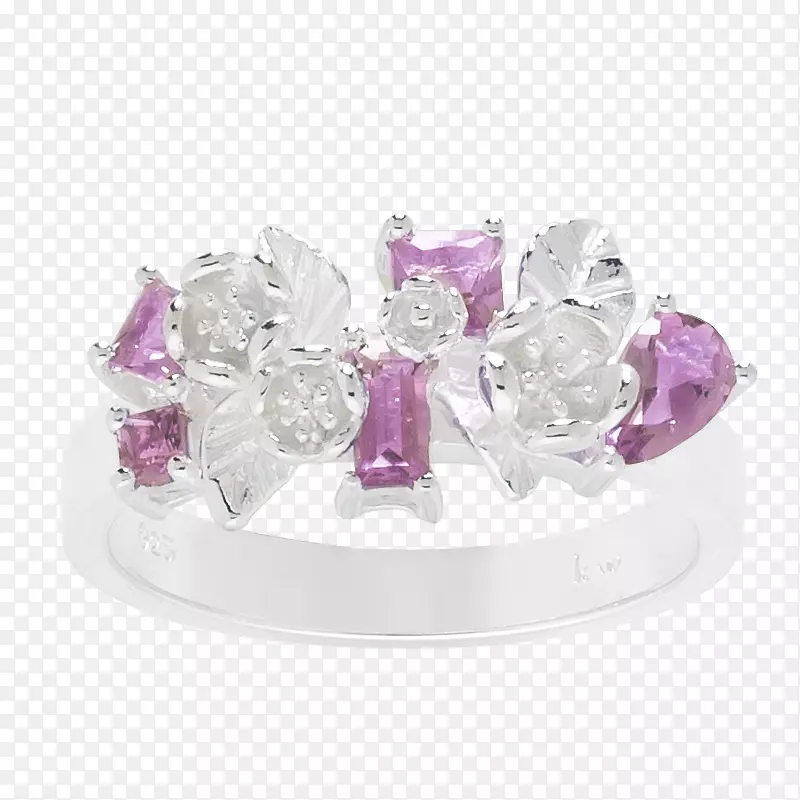 新西兰紫水晶戒指珠宝花园戒指