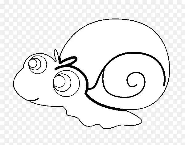 剪贴画线艺术蜗牛插图-蜗牛