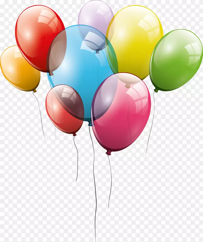 生日快乐气球图形剪辑艺术-生日