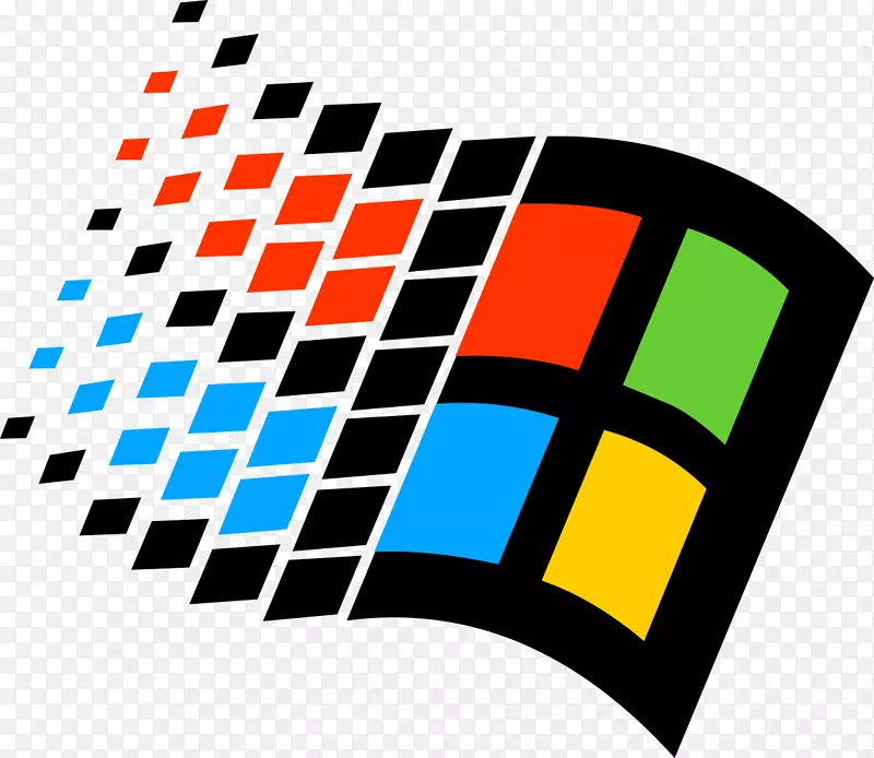 视窗95微软视窗剪贴画微软公司视窗98-长角视窗标志