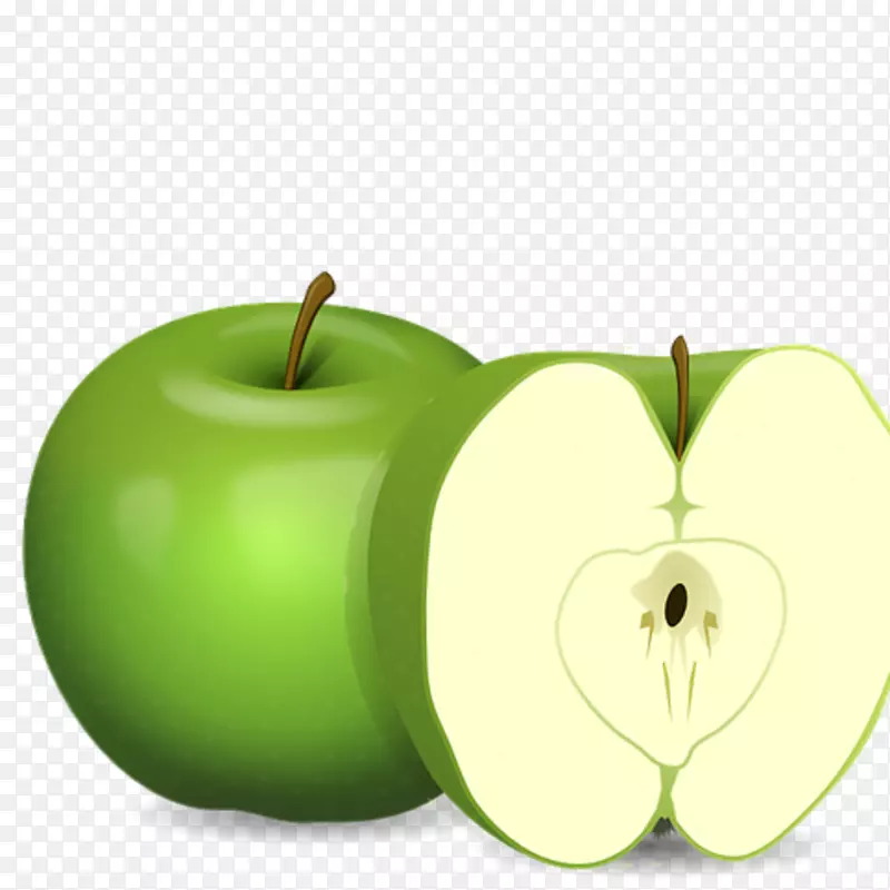 剪贴画开放部分苹果图形奶奶史密斯-苹果