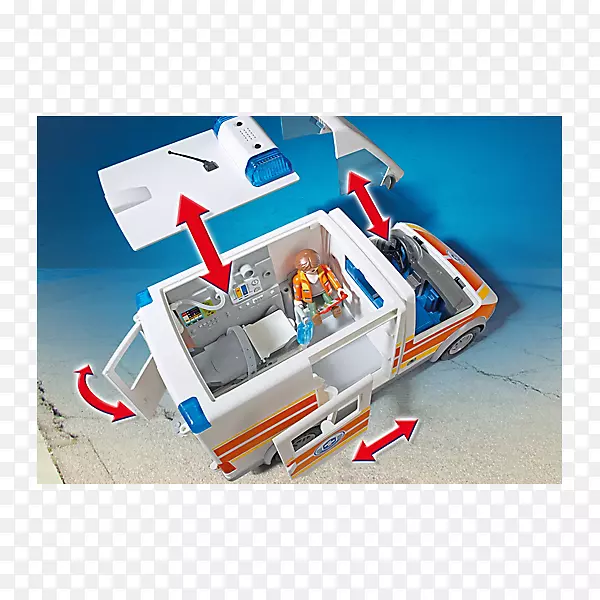 救护车Playmobil认证第一反应警报器玩具-救护车