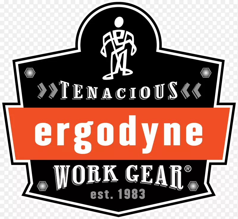 Logo ergodyne，顽强控股公司的一个部门。工作服图像图形.杰克逊风暴标志
