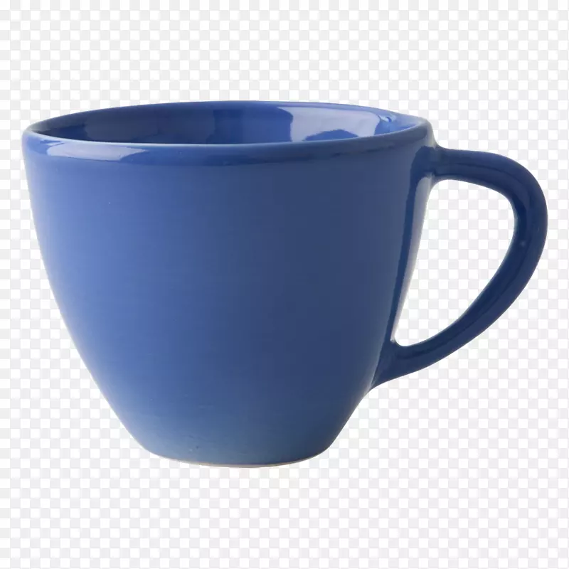 咖啡杯蓝色陶瓷杯米杯