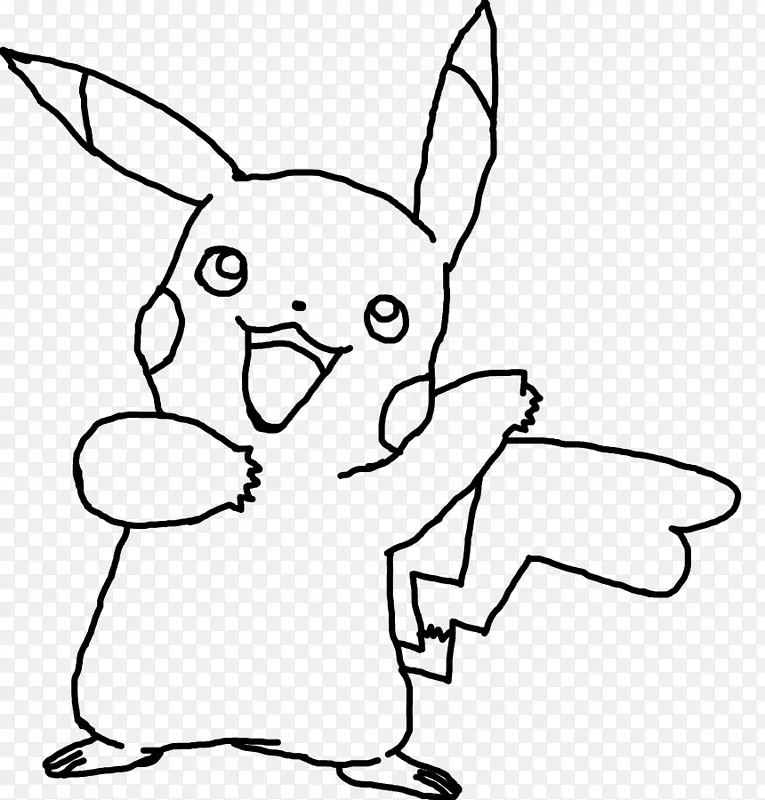 Pikachu ash Ketchum着色书-Pokémon-pikachu