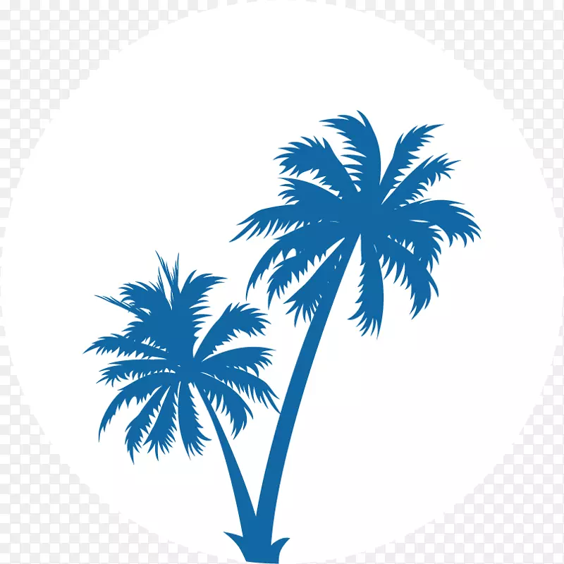 棕榈树剪贴画图形剪影树