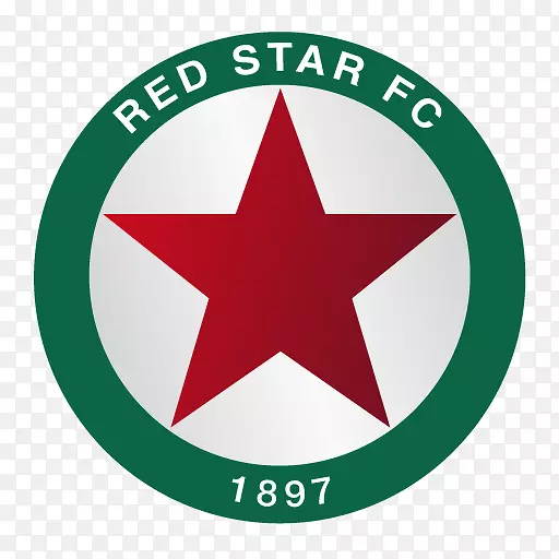 红星F.C。作为里昂-杜卡俱乐部34号联赛2标志-足球
