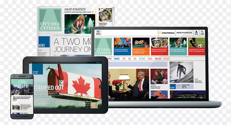 响应性网页设计渥太华市民后媒体网络报纸