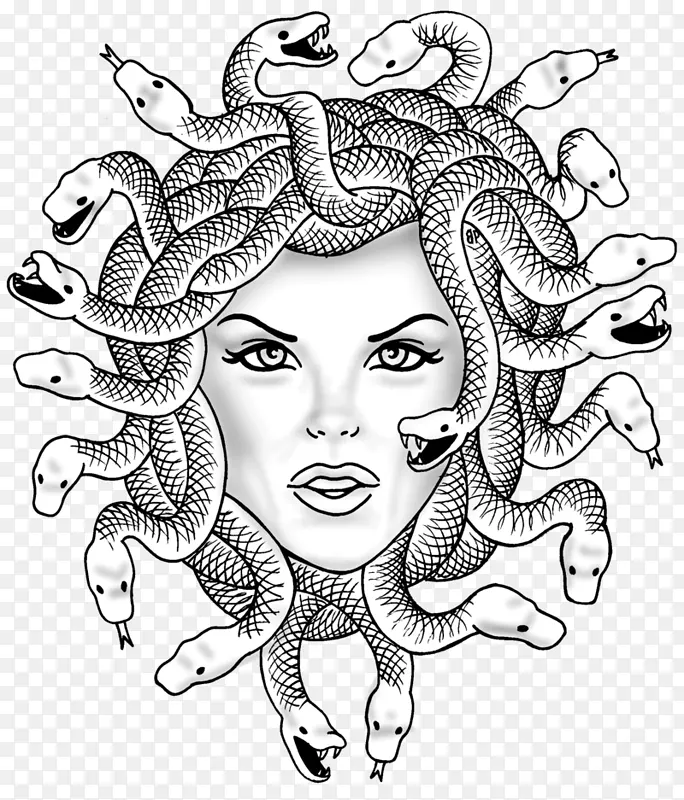 Medusa gorgon chthonic着色书-生存期