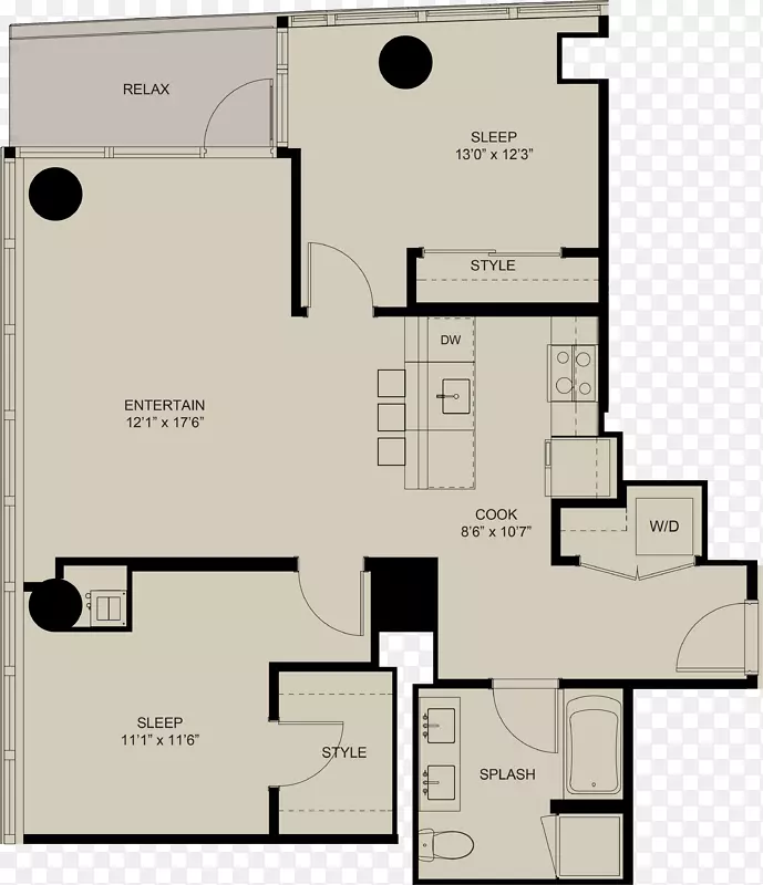 下一层公寓平面图位置-公寓
