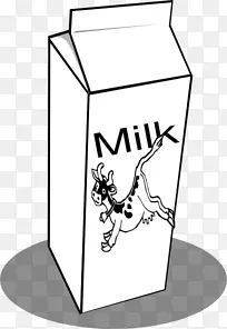 巧克力牛奶方形牛奶壶夹艺术-牛奶剪贴画