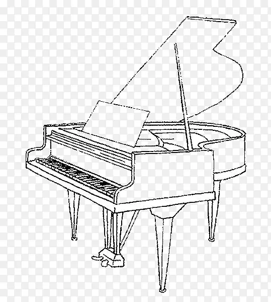 绘画钢琴乐器.钢琴
