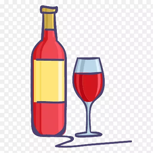 酒杯红酒瓶夹艺术.葡萄酒