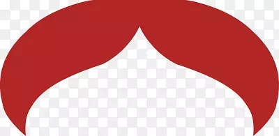 红色字体-圣诞老人胡子剪贴画