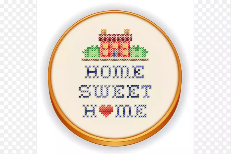 家甜蜜的家，十字绣，剪贴画，刺绣和十字绣-房子