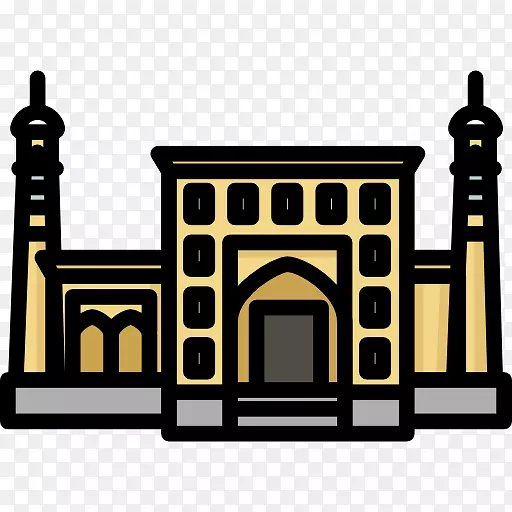 普拉竞技场id kah清真寺纪念碑剪贴艺术门户拱门清真寺图标