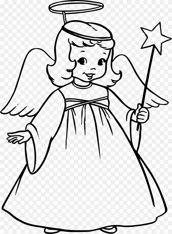 彩色书守护天使加布里埃尔儿童-天使