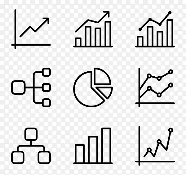计算机图标、条形图、便携网络图.信息图表
