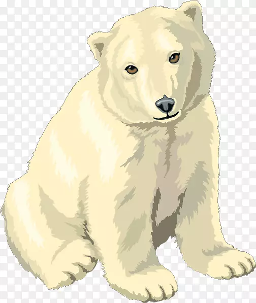 北极熊剪贴画大熊猫开放部分-北极熊