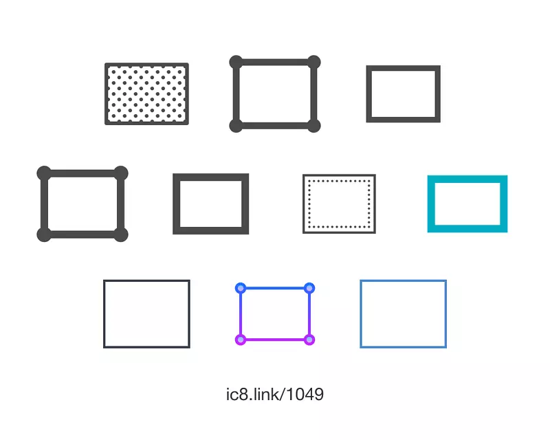矩形计算机图标字体