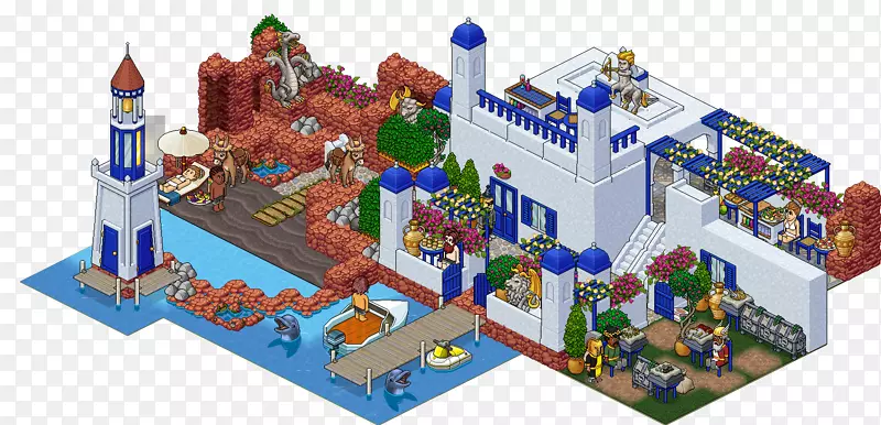 Habbo Santorini Sulake虚拟社区岛-Habbo Santorini