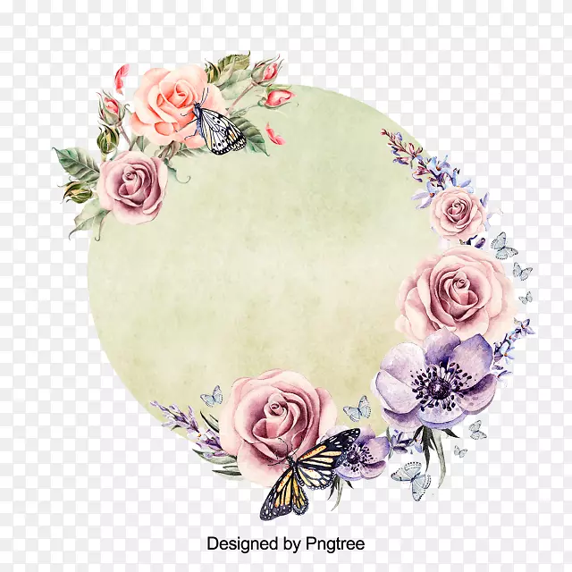 花园玫瑰，花卉设计，花卉形象剪贴画