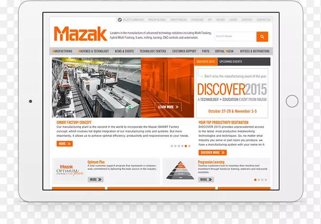 产品网页Yamazaki Mazak公司设计标志-用户体验