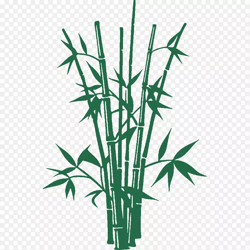 图形竹子插图