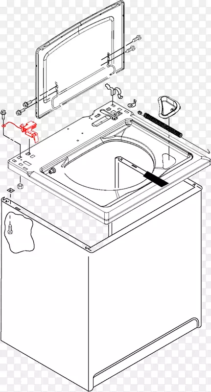 产品设计图纸浴室厨房洗衣机顶部视图