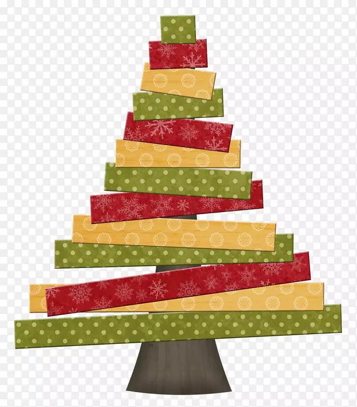 纸圣诞树剪贴画png图片颜色.圣诞树