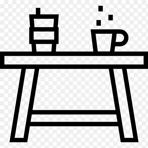 野餐桌，长凳，电脑图标，家具.桌子