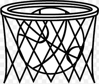 篮球篮板黑白剪贴画-白色篮球剪贴画