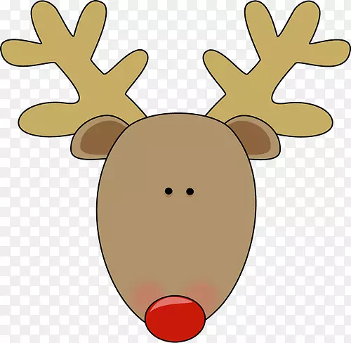 鲁道夫圣诞老人驯鹿剪贴画-形象驯鹿