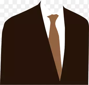 褐色肩部领带字体商务服装剪贴件
