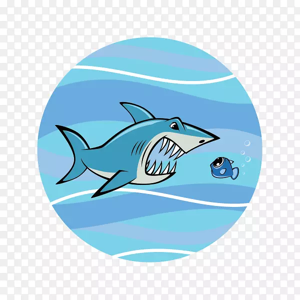 大白鲨剪贴画图形鱼-鲨鱼