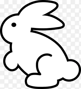 复活节兔子白兔虫兔子剪贴画-兔子剪贴画