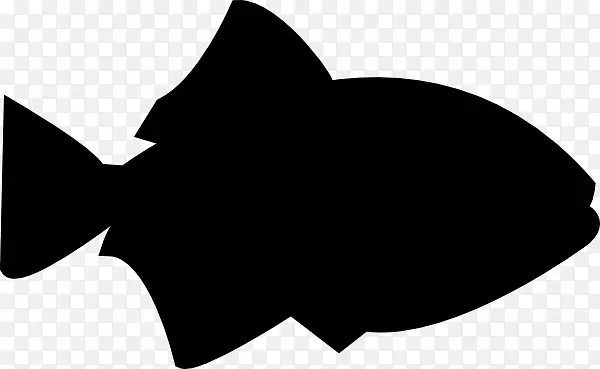 鱼类剪贴画.鱼的黑色轮廓