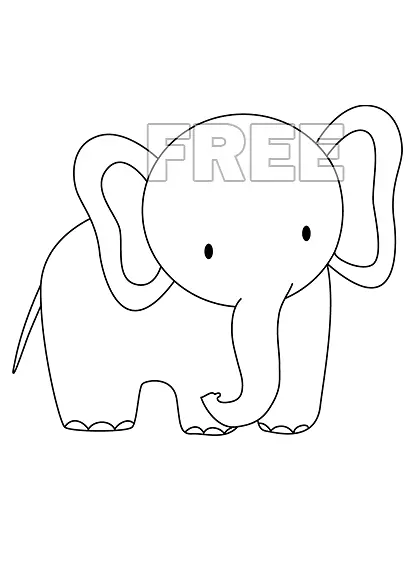 印度象非洲象剪贴画-大象轮廓