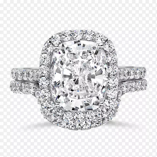订婚戒指，结婚戒指，金刚石切割立方氧化锆-结婚套