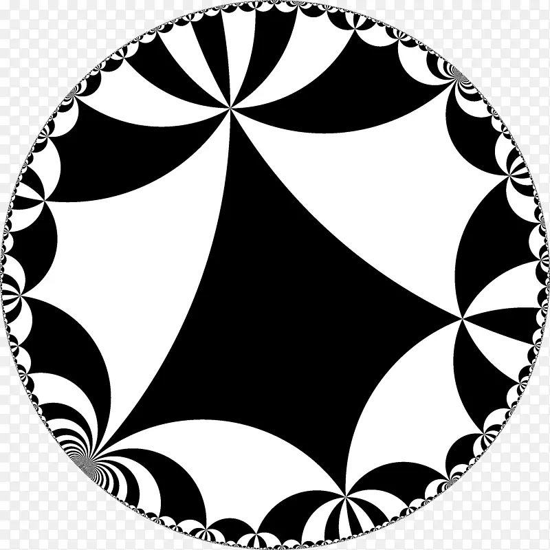 双曲几何圆对称Poincaré圆盘模型-圆