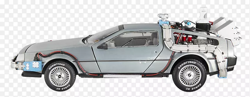 热轮DeLorean时间机器压铸玩具回到未来1：18规模-热轮
