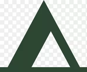 三角形区域绿色图案-帐篷轮廓部分