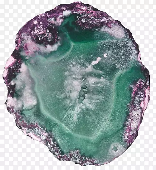 紫水晶有机体结晶绿宝石翡翠