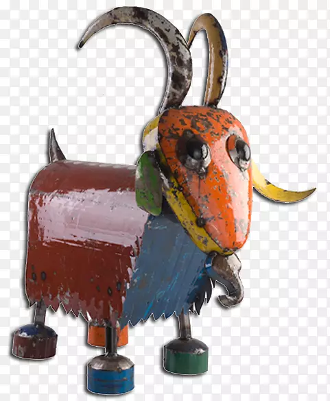 比利山羊雕塑花园装饰花园家具线艺术屋诅咒